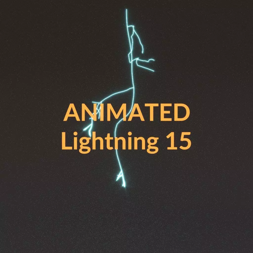 Animated Lightning v15 Low-poly 3D model_0