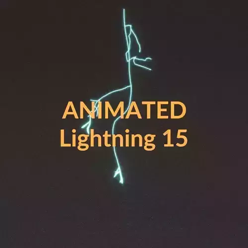 Animated Lightning v15 Low-poly 3D model