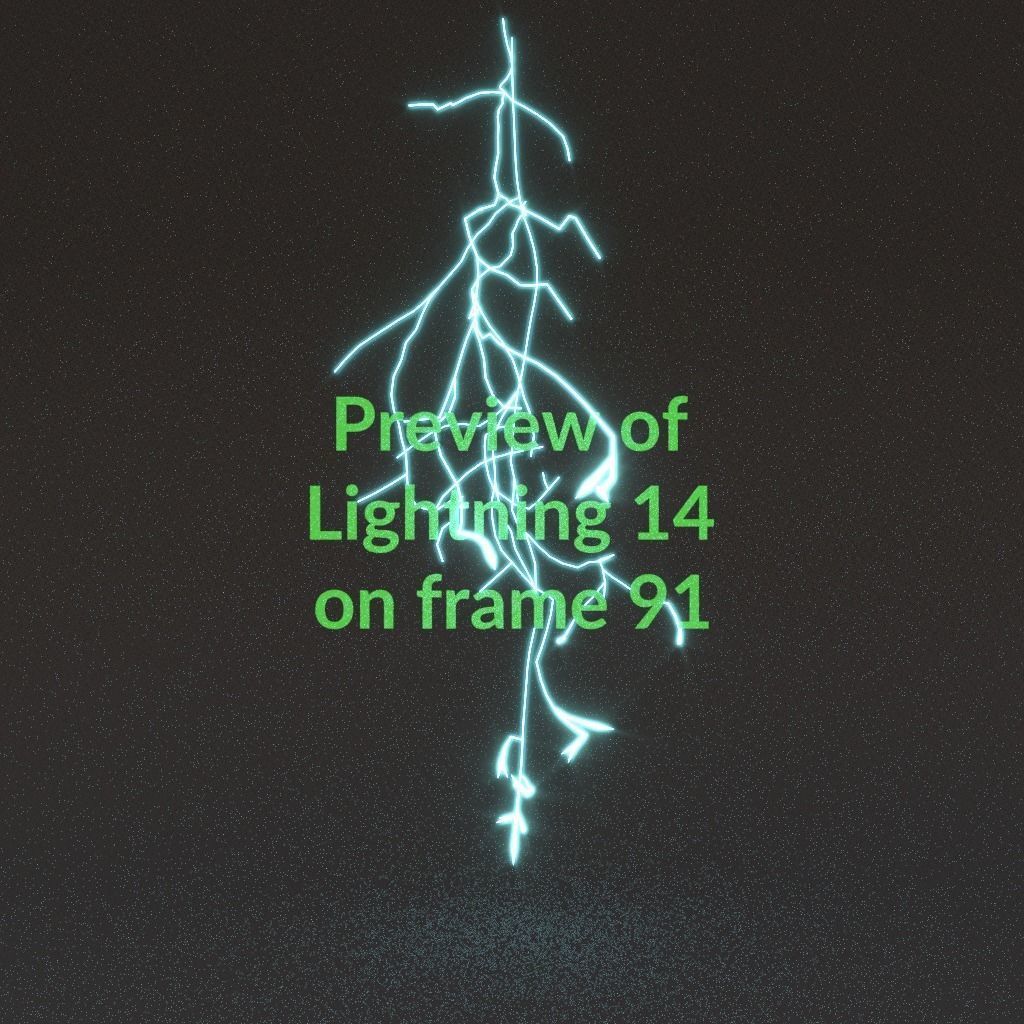 Animated Lightning v14 Low-poly 3D model_9
