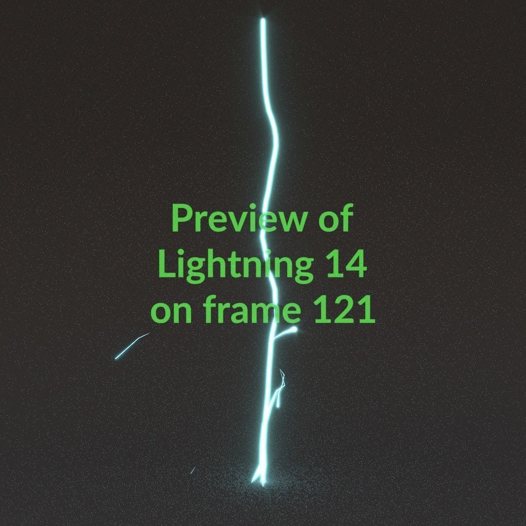 Animated Lightning v14 Low-poly 3D model_12