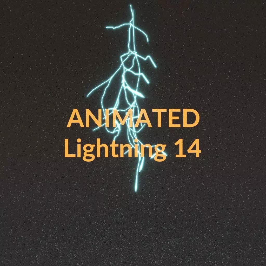 Animated Lightning v14 Low-poly 3D model_0
