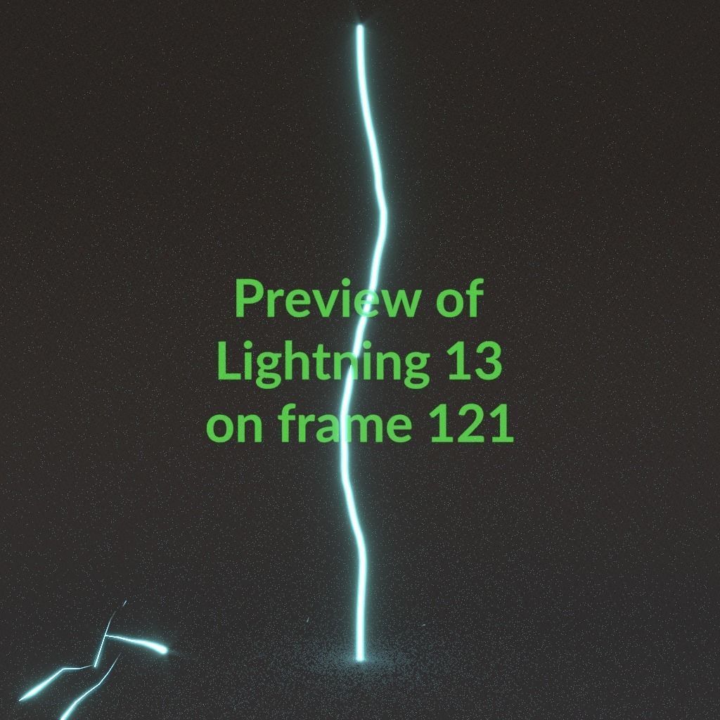 Animated Lightning v13 Low-poly 3D model_12