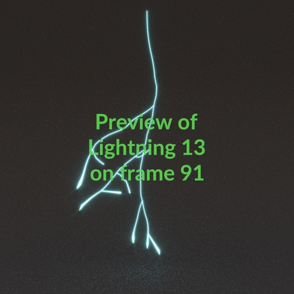 Animated Lightning v13 Low-poly 3D model_9