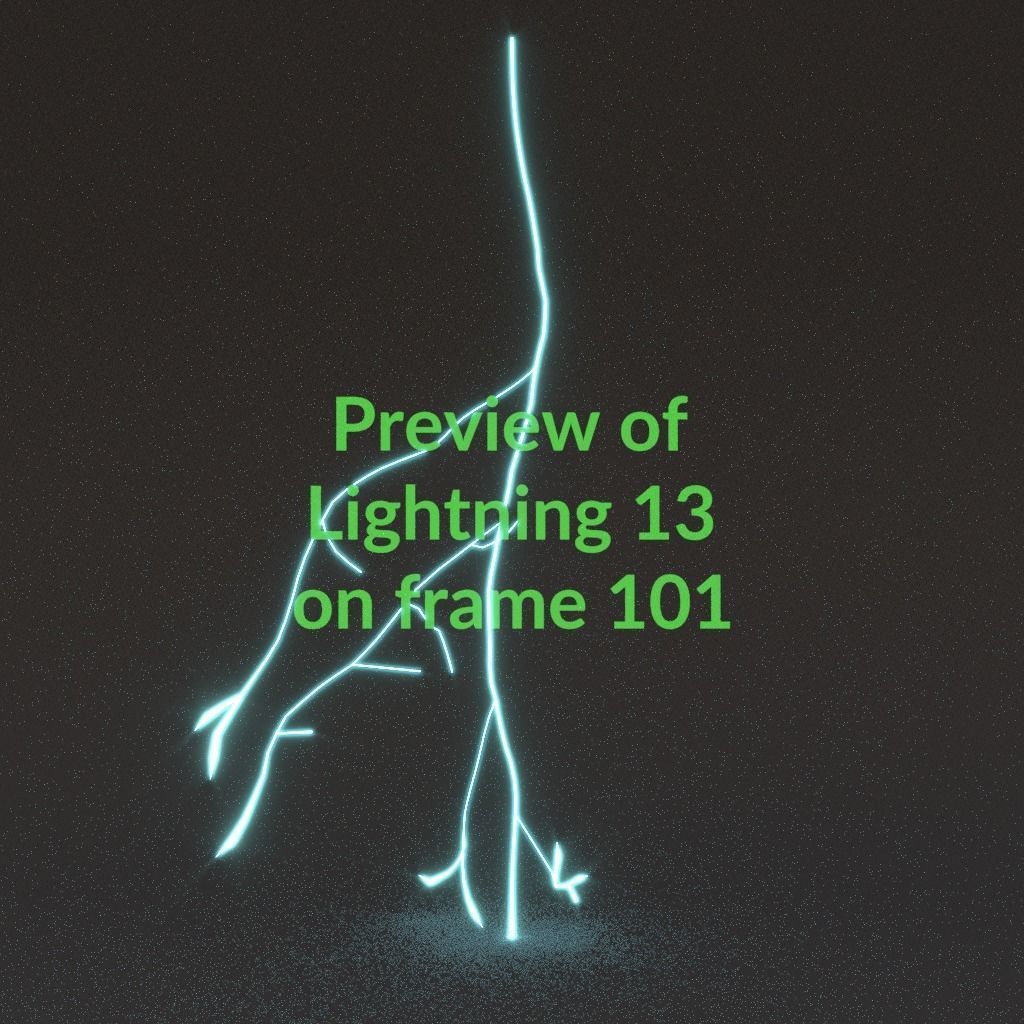 Animated Lightning v13 Low-poly 3D model_10