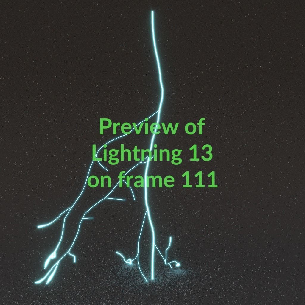 Animated Lightning v13 Low-poly 3D model_11