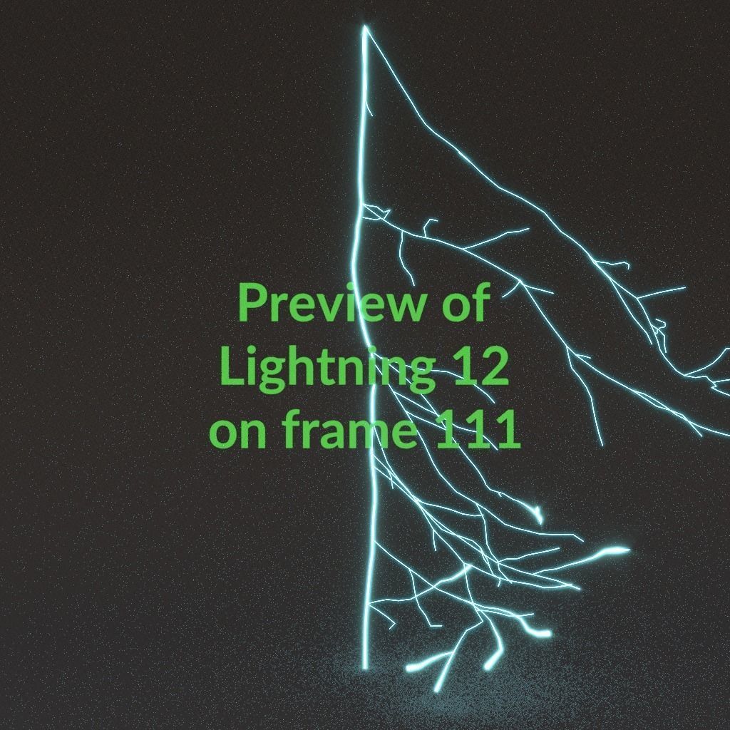 Animated Lightning v12 Low-poly 3D model_11