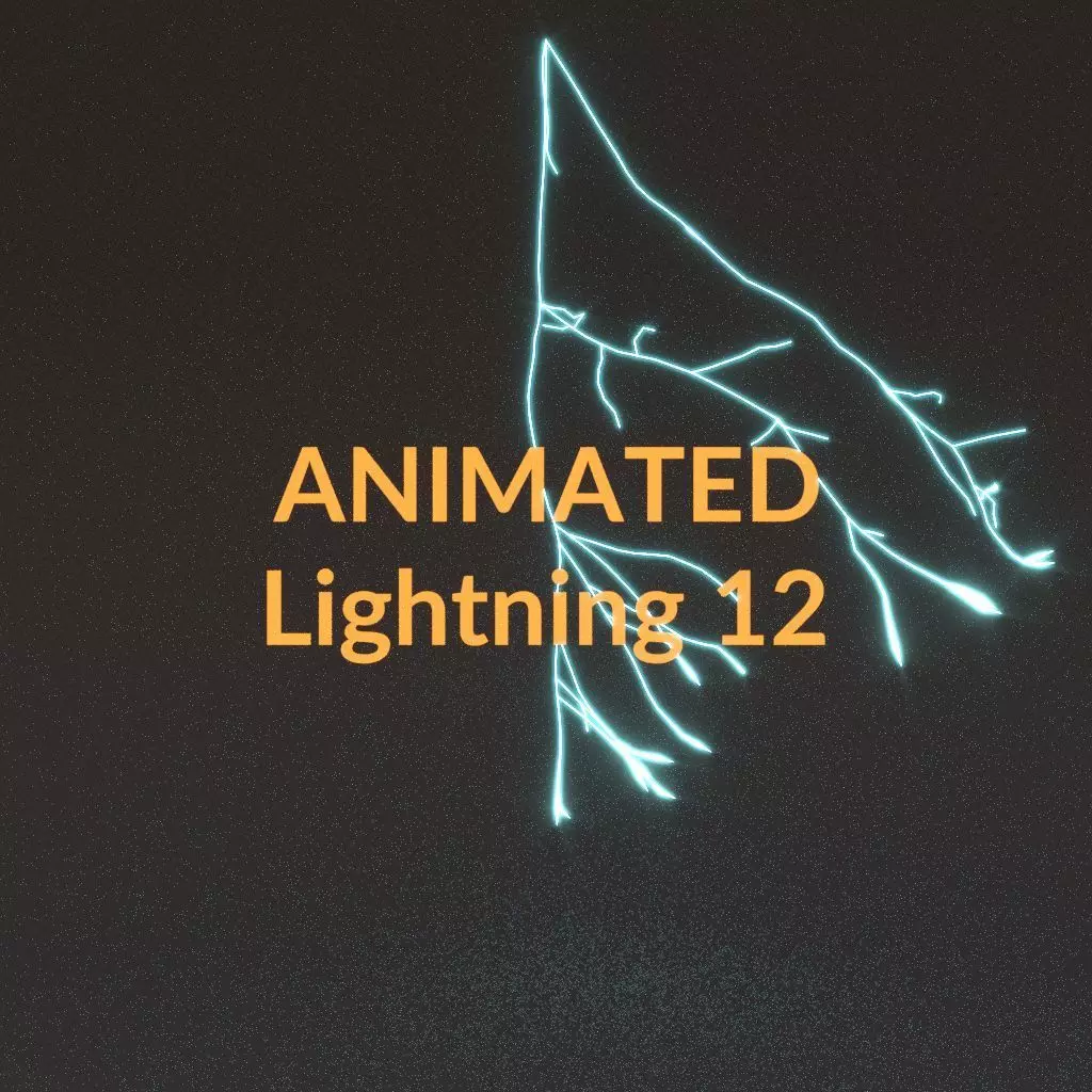 Animated Lightning v12 Low-poly 3D model_0