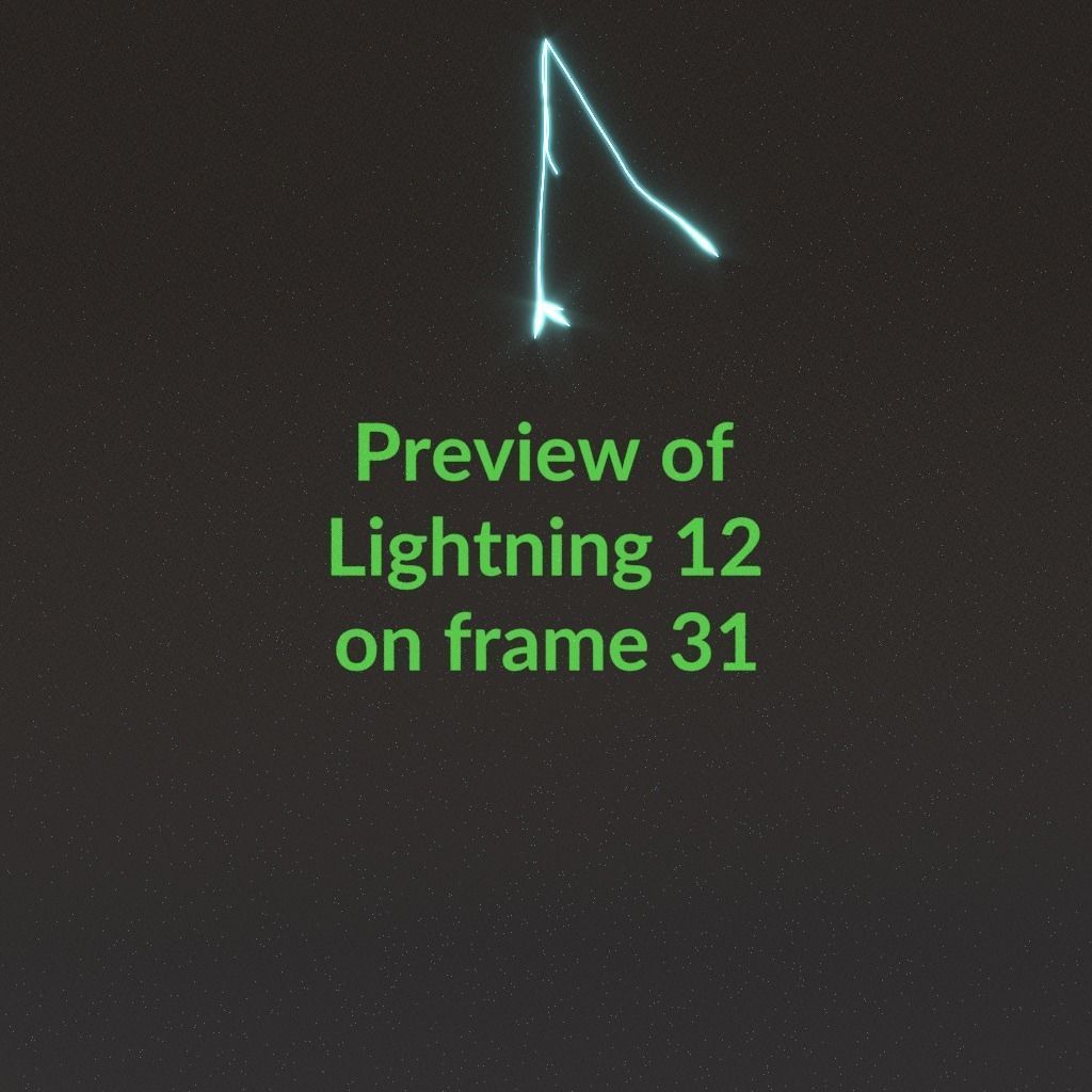 Animated Lightning v12 Low-poly 3D model_3