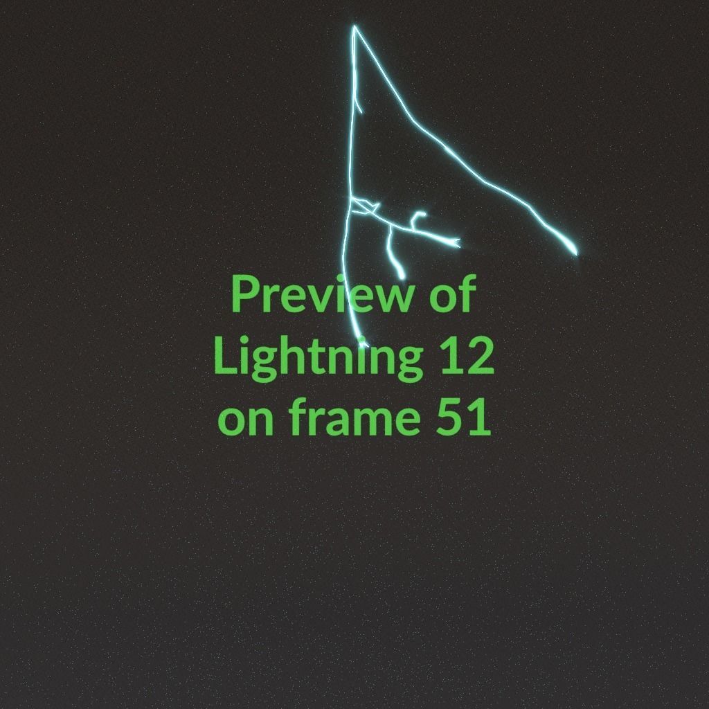 Animated Lightning v12 Low-poly 3D model_5
