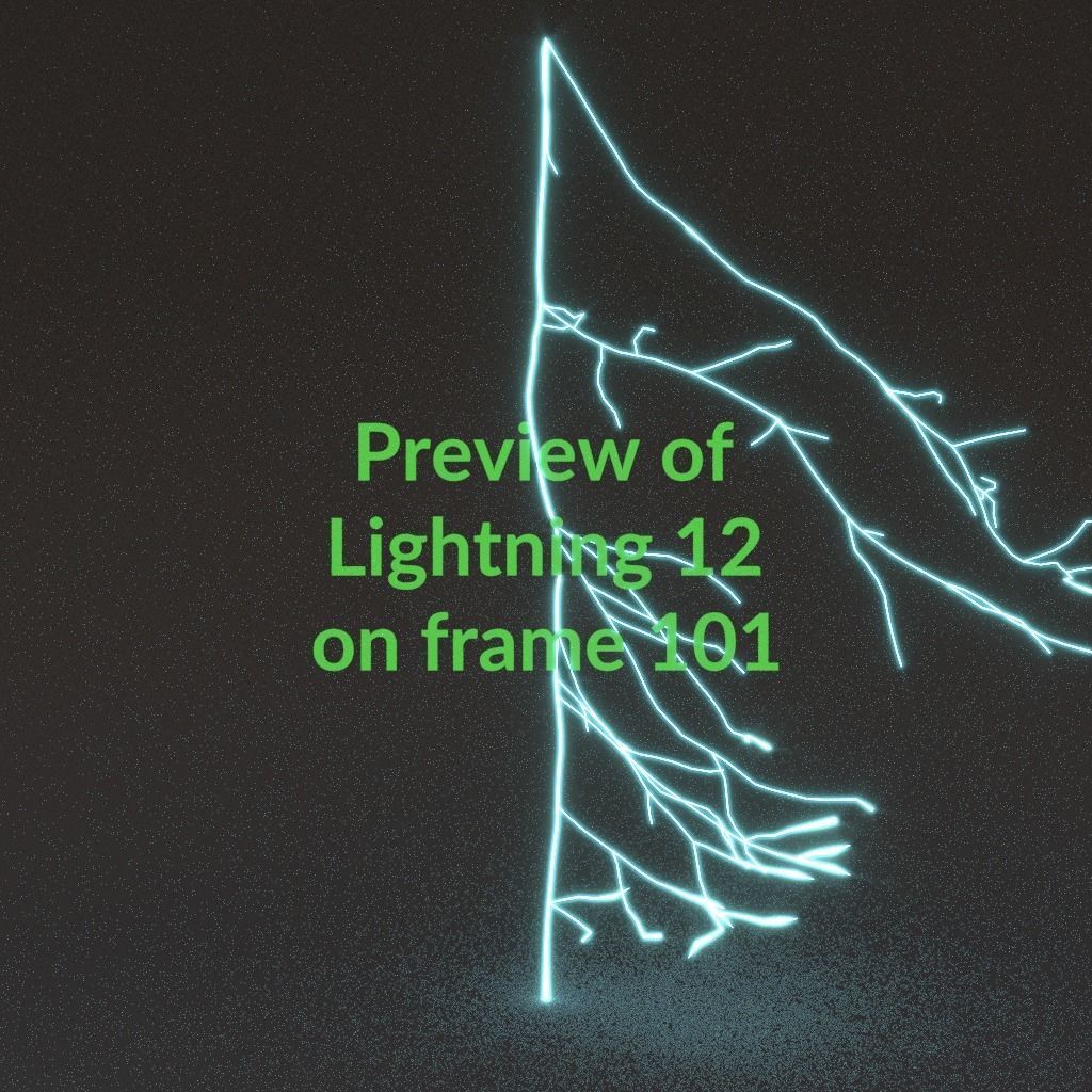 Animated Lightning v12 Low-poly 3D model_10