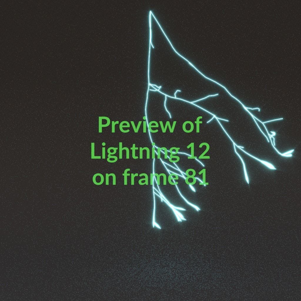 Animated Lightning v12 Low-poly 3D model_8