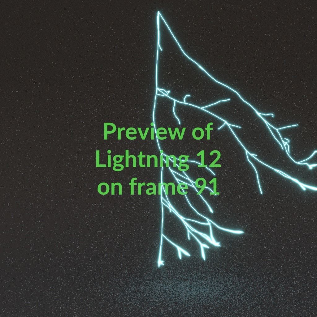Animated Lightning v12 Low-poly 3D model_9