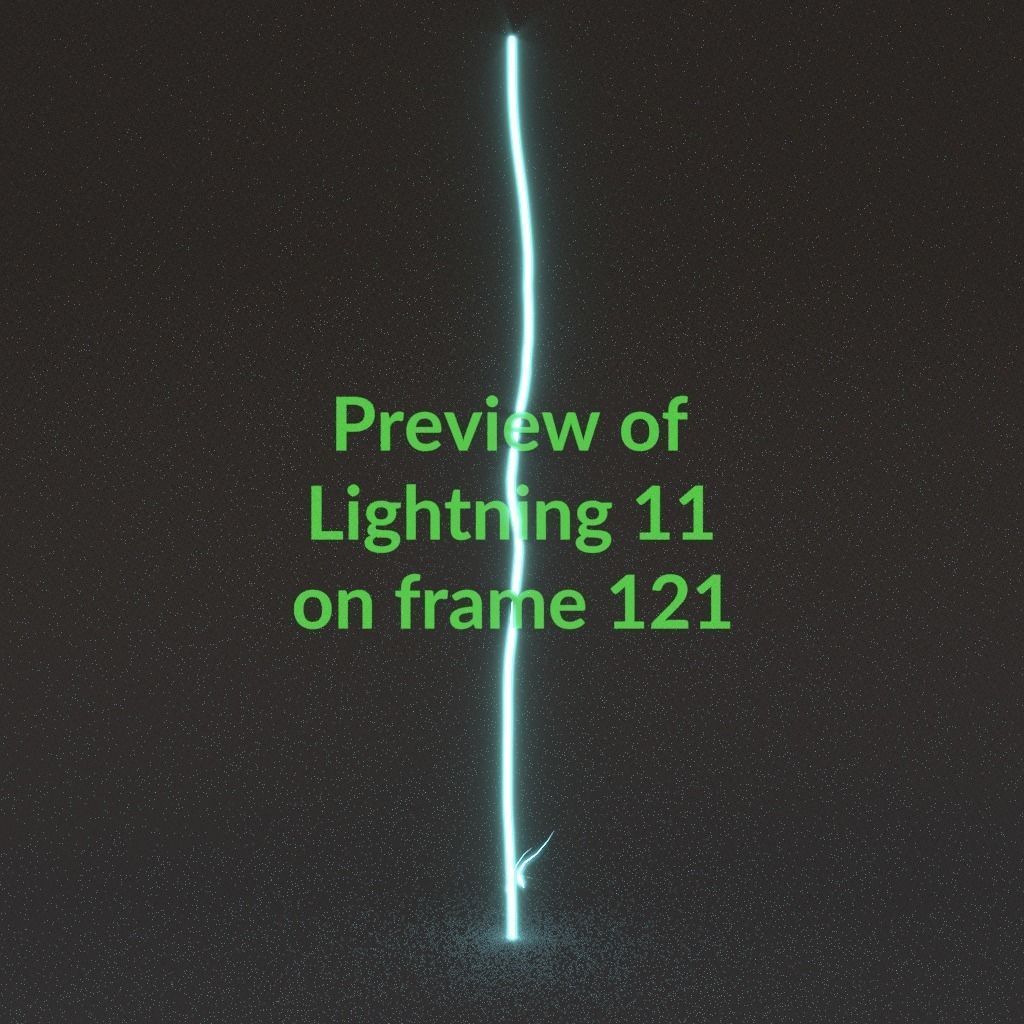 Animated Lightning v11 Low-poly 3D model_12