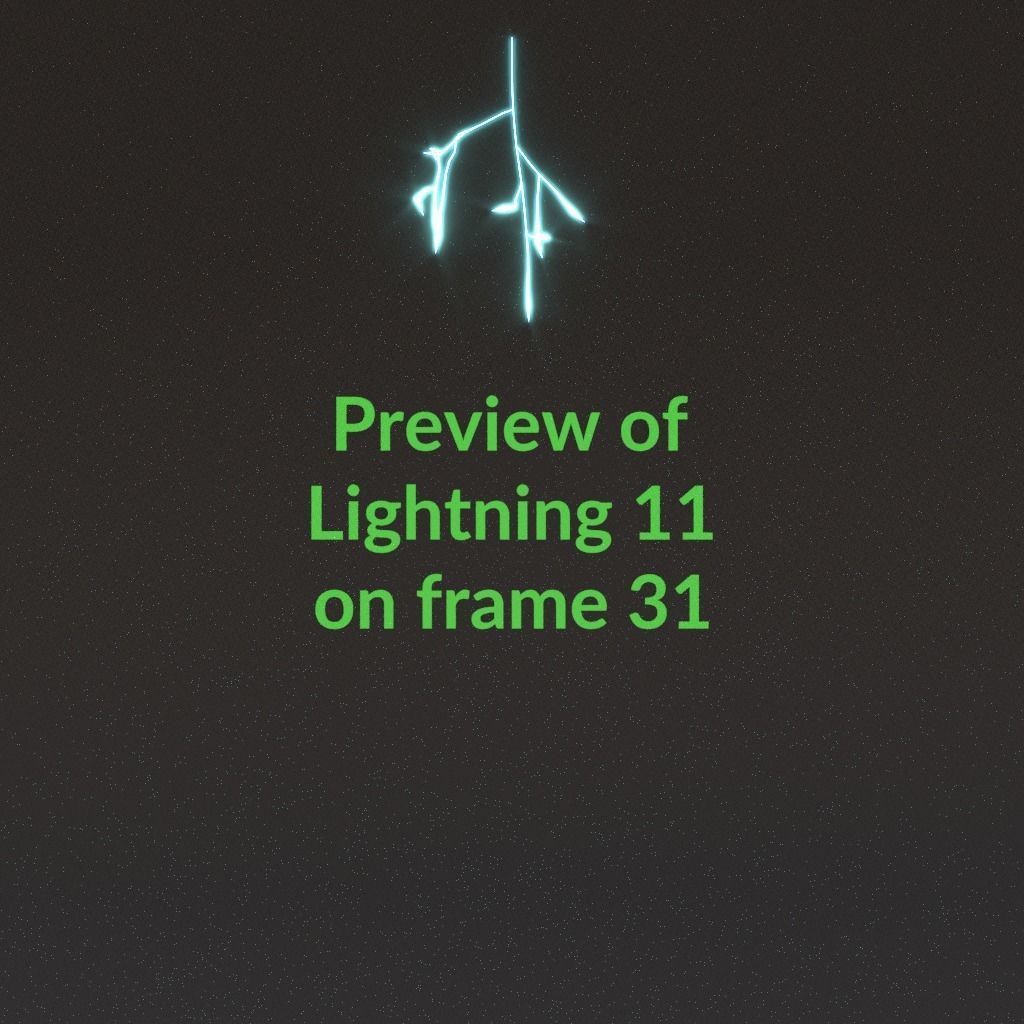 Animated Lightning v11 Low-poly 3D model_3