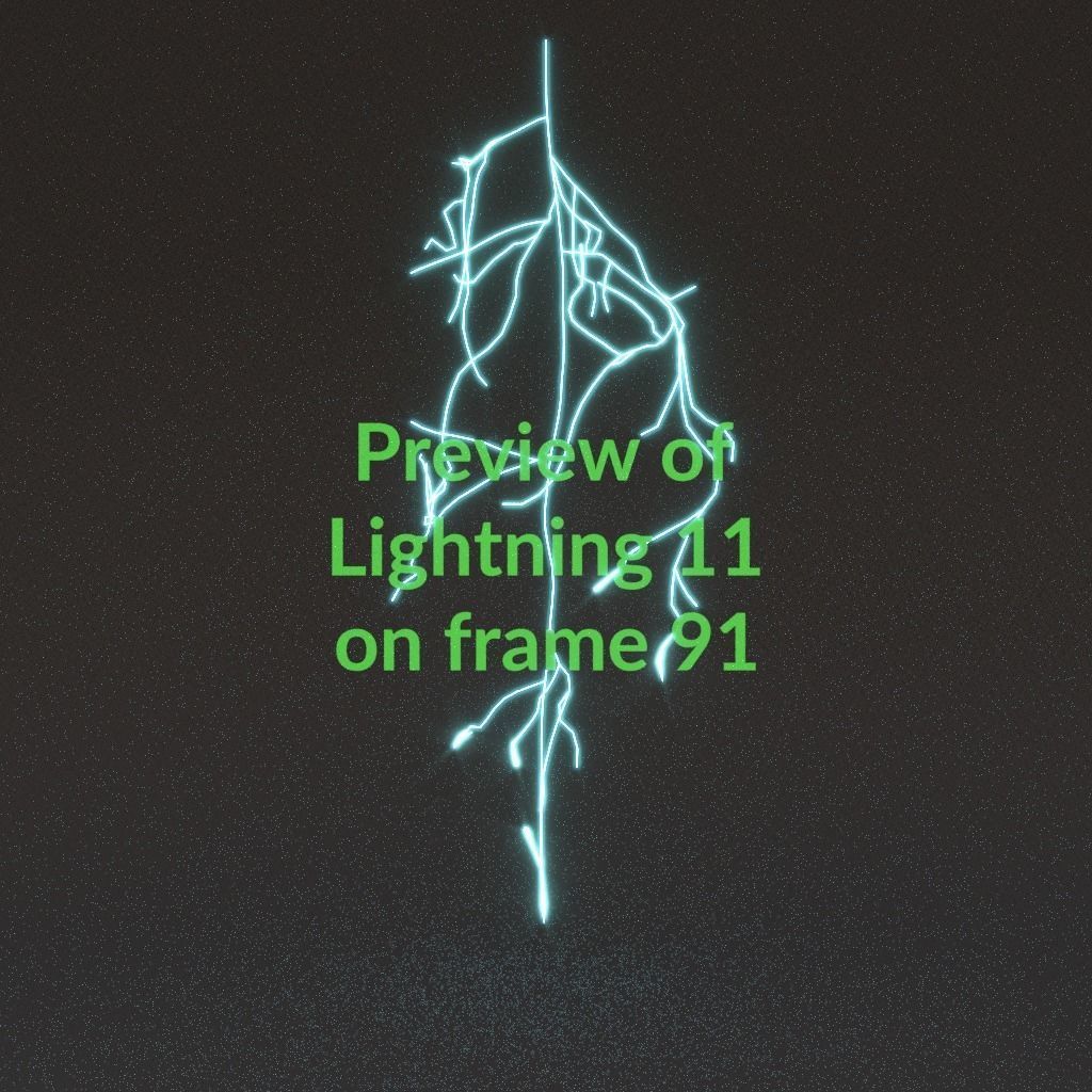 Animated Lightning v11 Low-poly 3D model_9