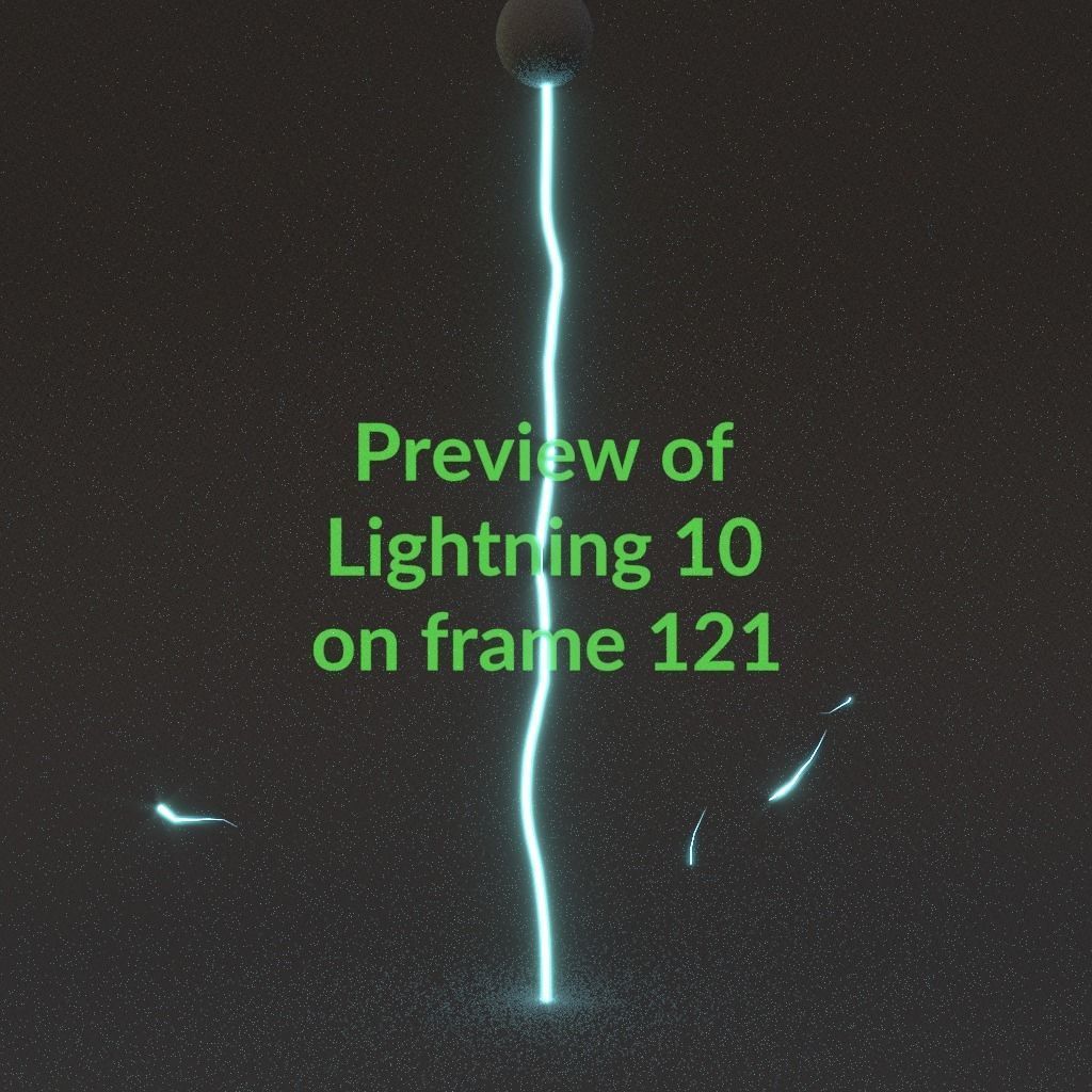 Animated Lightning v10 Low-poly 3D model_12