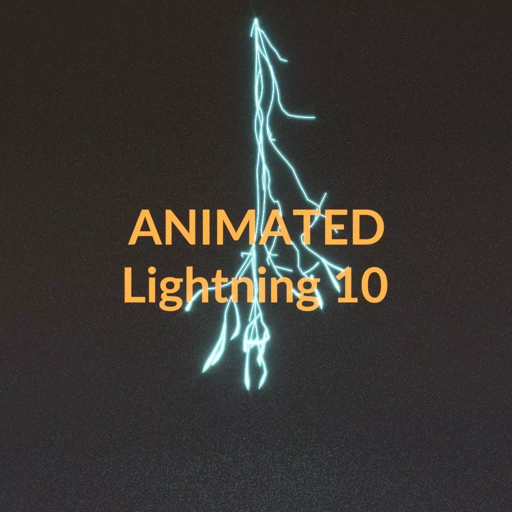 Animated Lightning v10 Low-poly 3D model_0