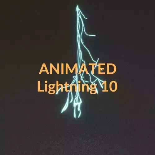 Animated Lightning v10 Low-poly 3D model