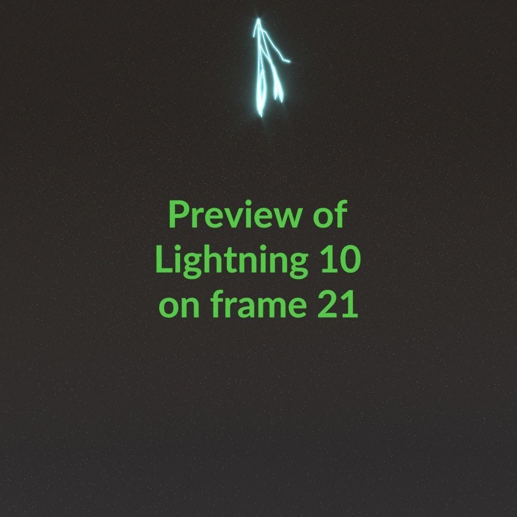 Animated Lightning v10 Low-poly 3D model_2