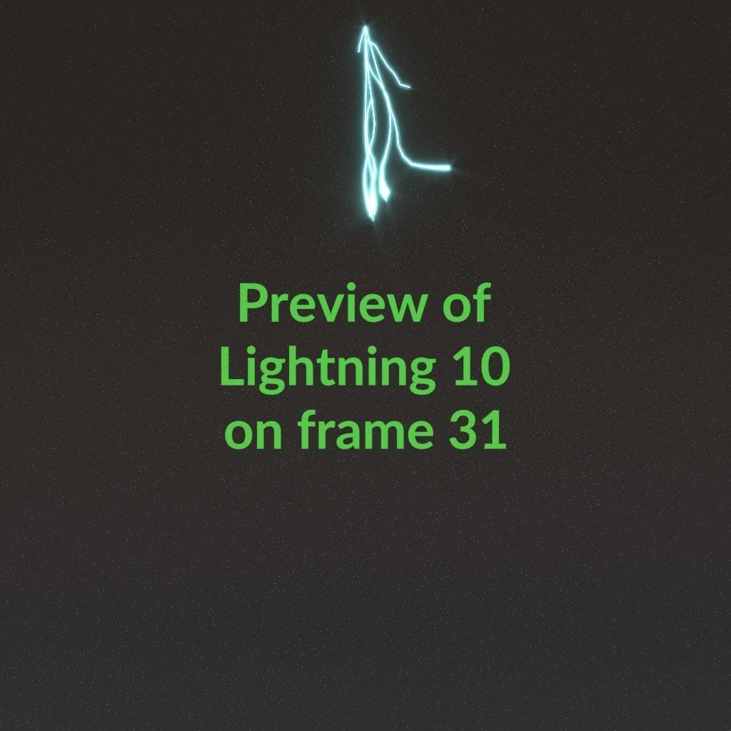 Animated Lightning v10 Low-poly 3D model_3