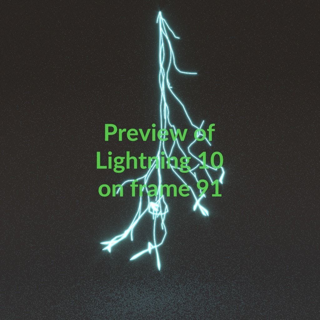 Animated Lightning v10 Low-poly 3D model_9