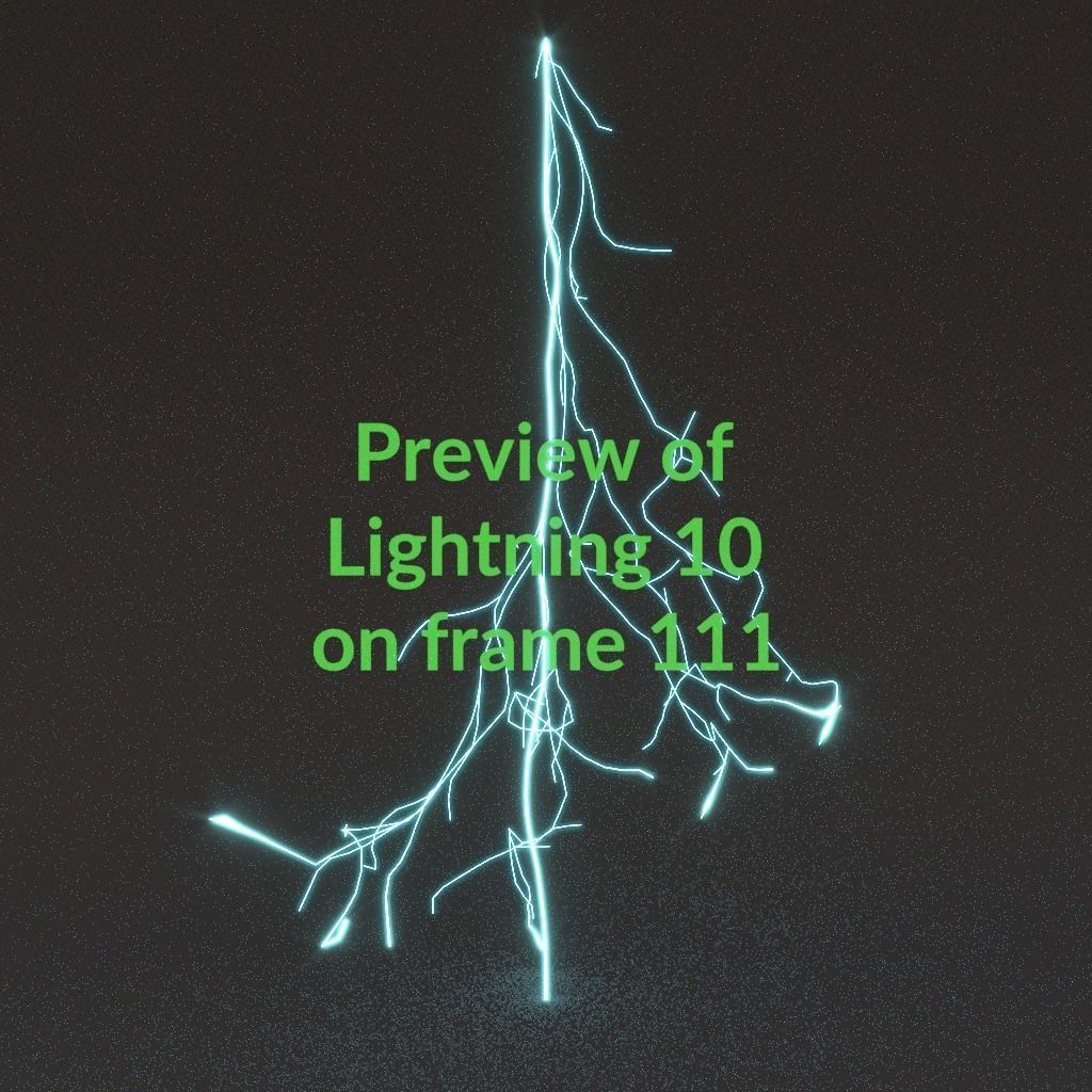 Animated Lightning v10 Low-poly 3D model_11