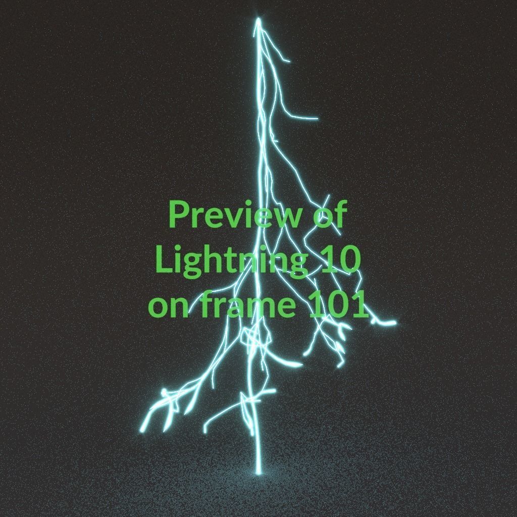Animated Lightning v10 Low-poly 3D model_10