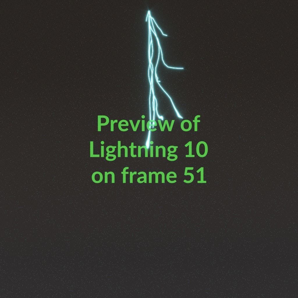 Animated Lightning v10 Low-poly 3D model_5