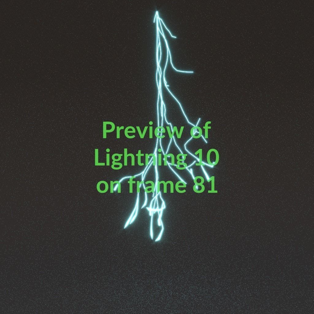 Animated Lightning v10 Low-poly 3D model_8