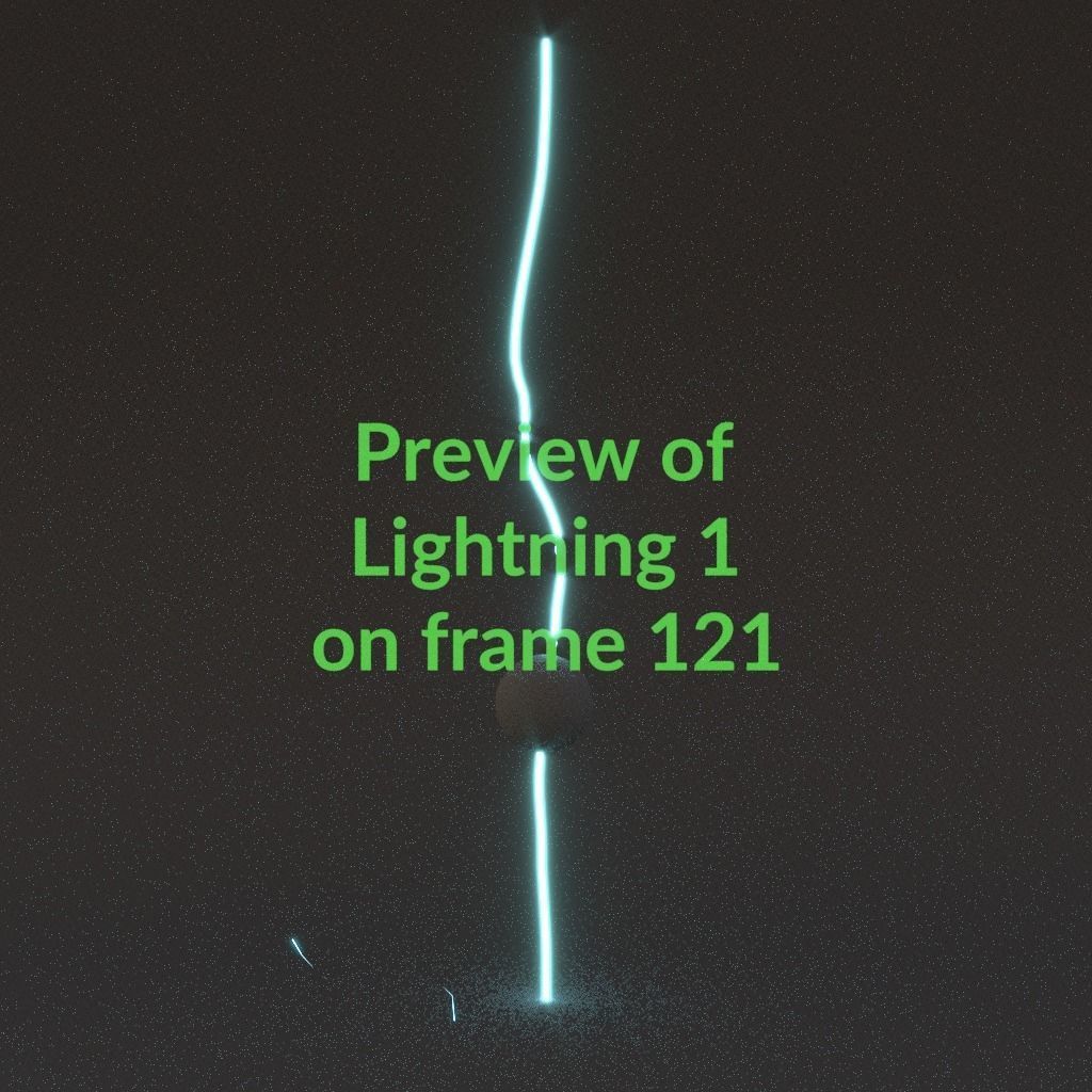 Animated Lightning v1 Low-poly 3D model_12