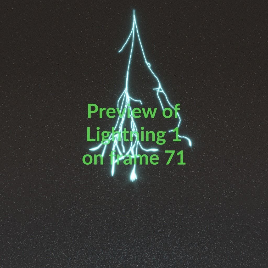 Animated Lightning v1 Low-poly 3D model_7