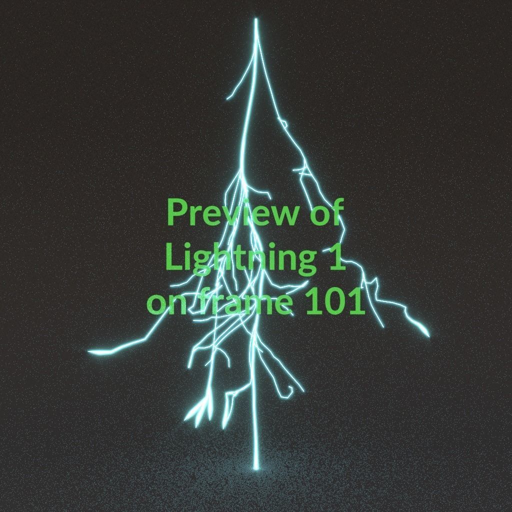 Animated Lightning v1 Low-poly 3D model_10