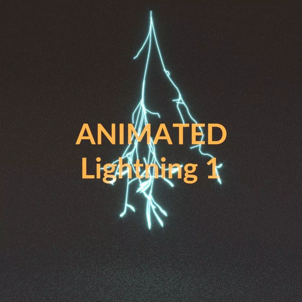 Animated Lightning v1 Low-poly 3D model_0