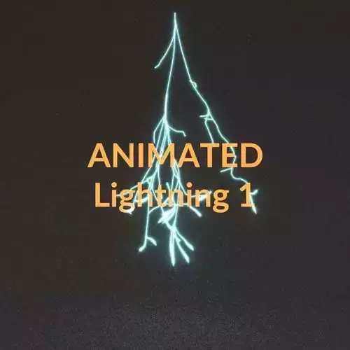 Animated Lightning v1 Low-poly 3D model