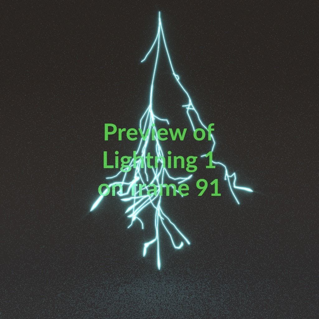 Animated Lightning v1 Low-poly 3D model_9