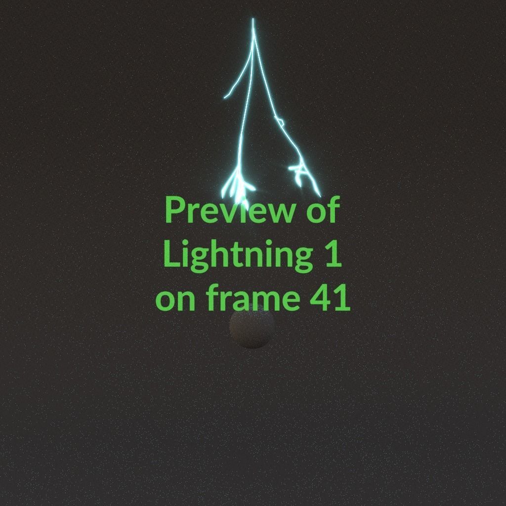 Animated Lightning v1 Low-poly 3D model_4