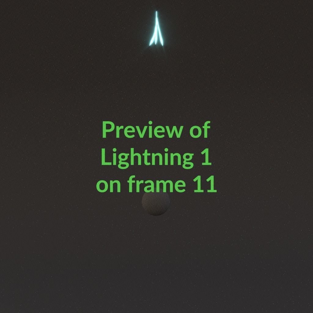 Animated Lightning v1 Low-poly 3D model_1