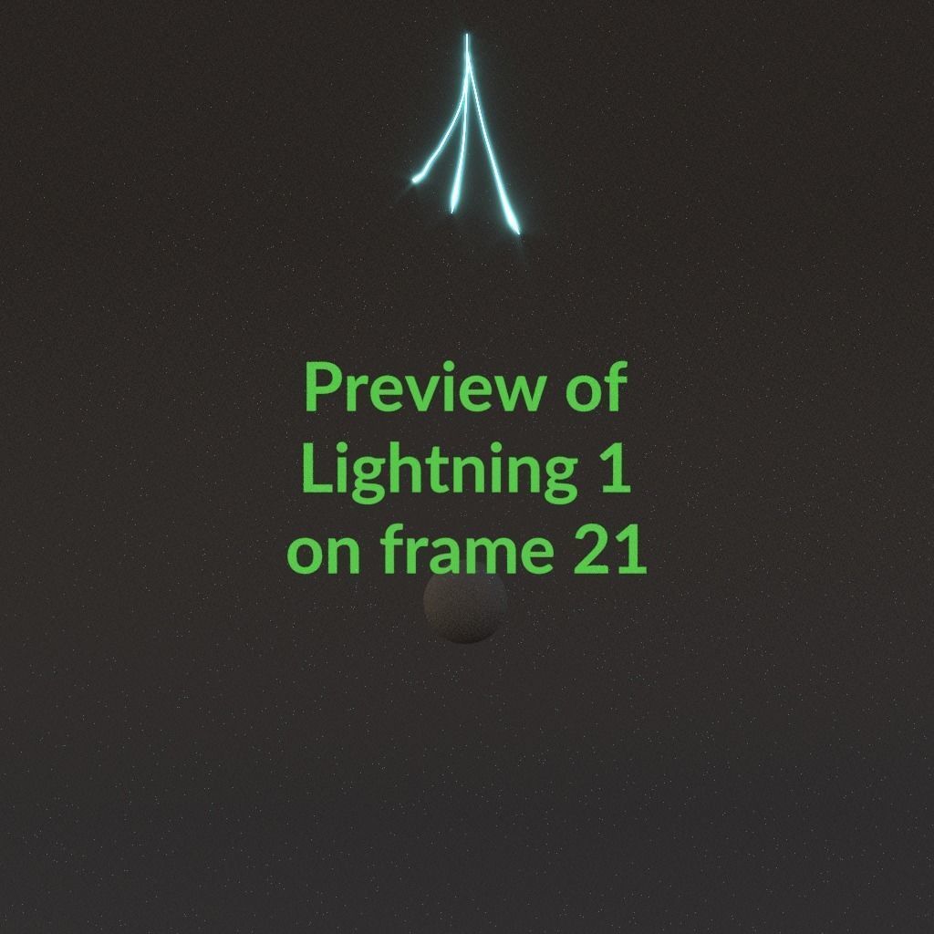Animated Lightning v1 Low-poly 3D model_2