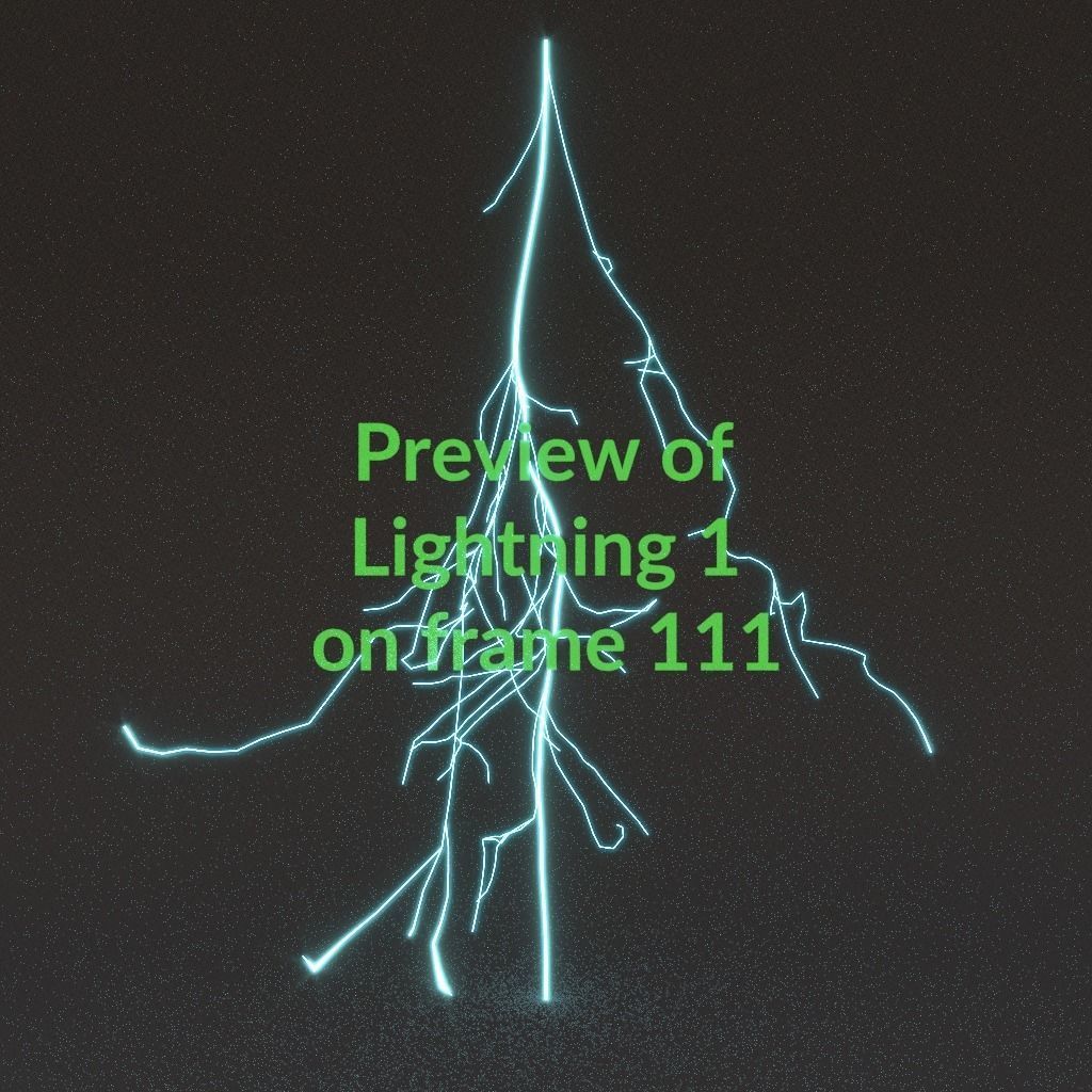 Animated Lightning v1 Low-poly 3D model_11