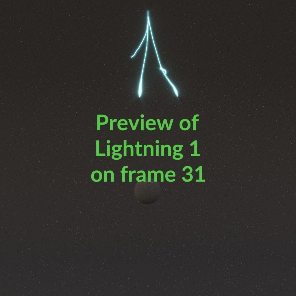 Animated Lightning v1 Low-poly 3D model_3