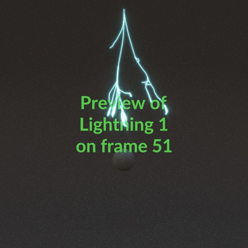 Animated Lightning v1 Low-poly 3D model_5