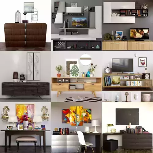 Collection chest of drawers and decor 2