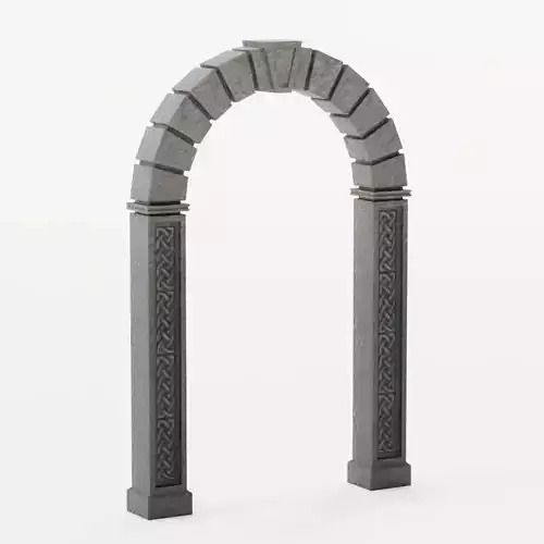 Stone Arch - Celtic Archway - Low-poly - Game-Ready - 4K Low-poly 3D model