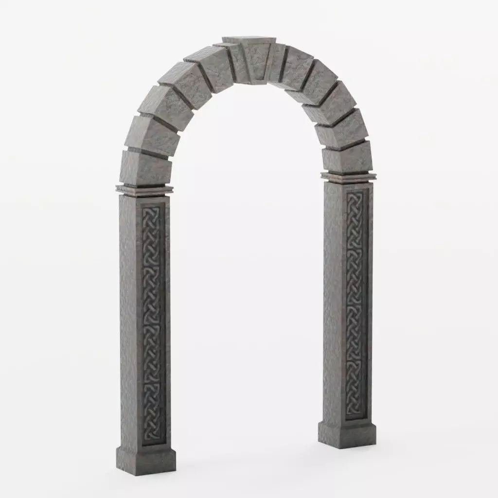 Stone Arch - Celtic Archway - Low-poly - Game-Ready - 4K Low-poly 3D model_0