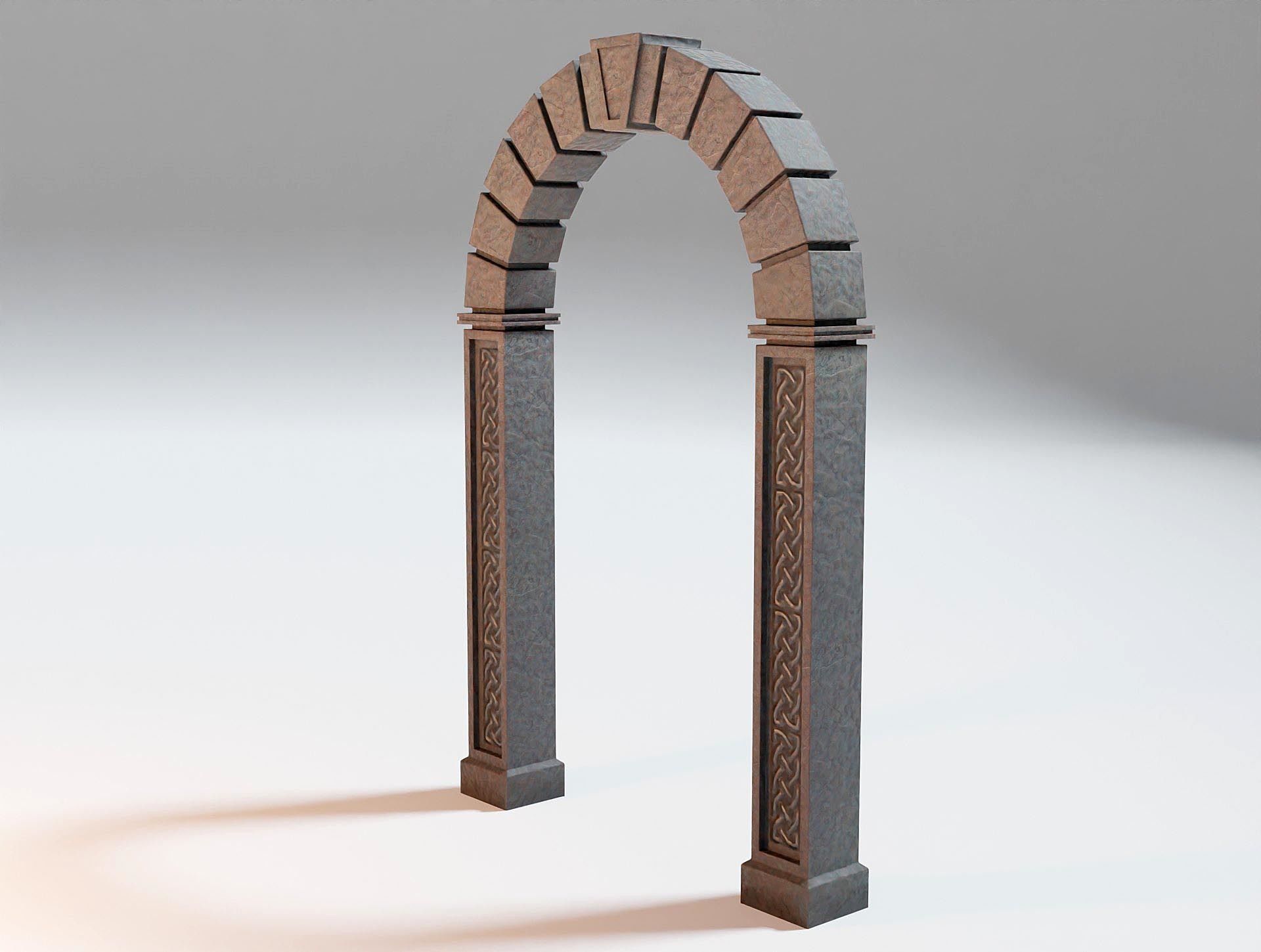 Stone Arch - Celtic Archway - Low-poly - Game-Ready - 4K Low-poly 3D model_1