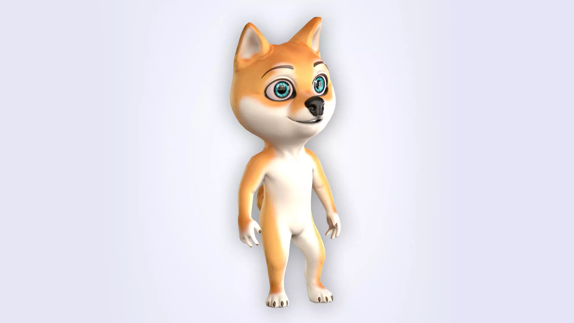 Cartoon Dog Nature Low-poly 3D model