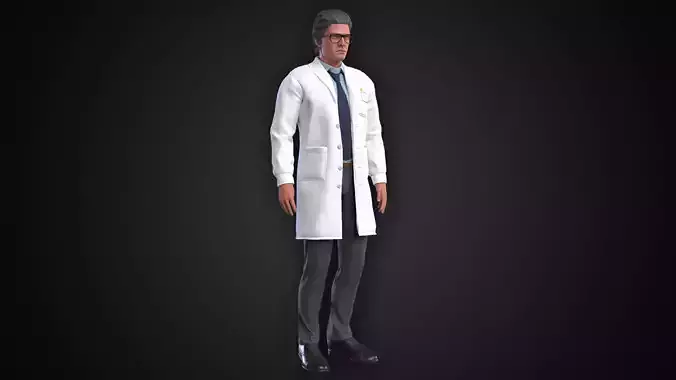 The Professor doctor in lab coat