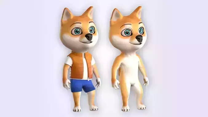Cartoon Dog 3D Model Collection
