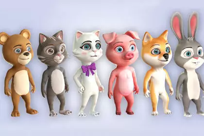 Cartoon Animals Nature Bundle 3D Model Collection_0