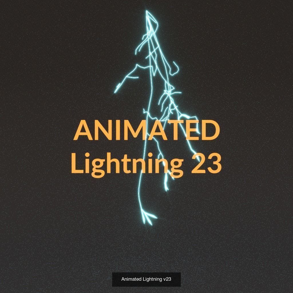 Animated Lightning PACK 25 versions 3D Model Collection_12